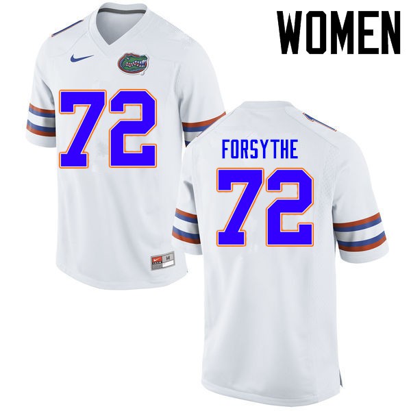 Florida Gators Women #72 Stone Forsythe College Football Jerseys White